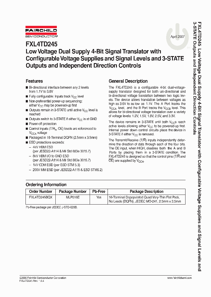 FXL4TD245_1113828.PDF Datasheet