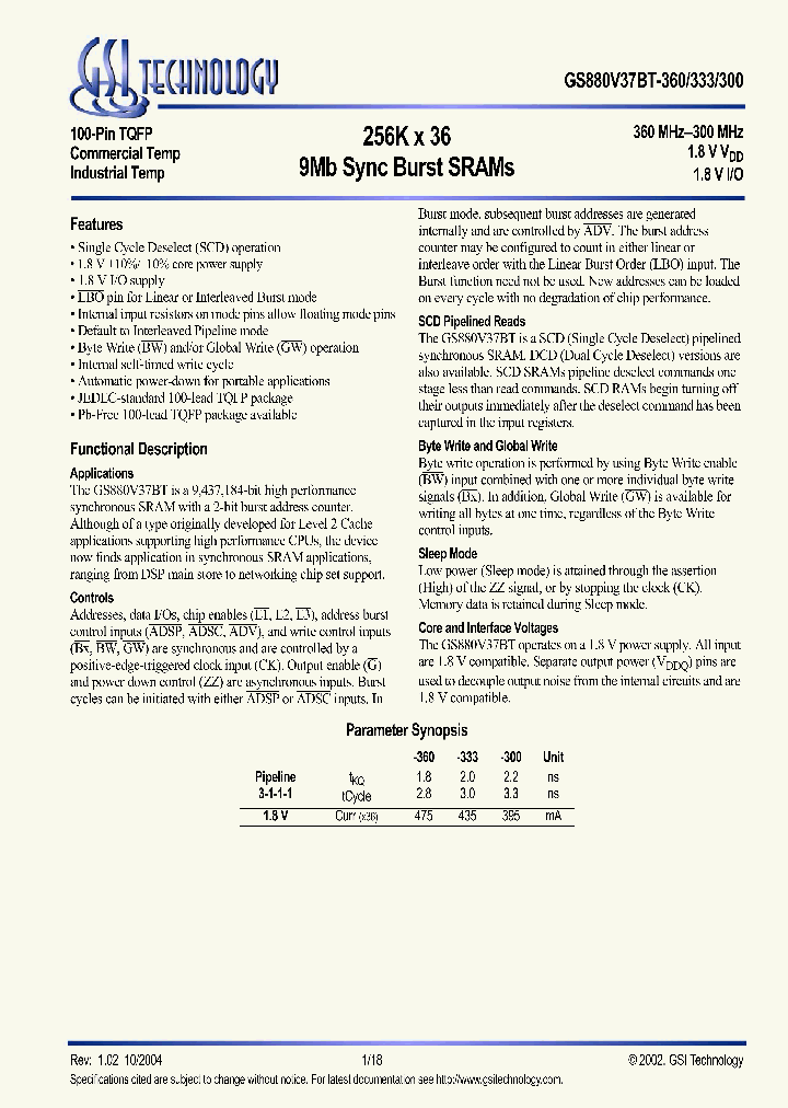 GS880V37BGT-333I_623841.PDF Datasheet