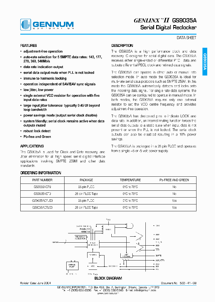 GS9035A_1133395.PDF Datasheet