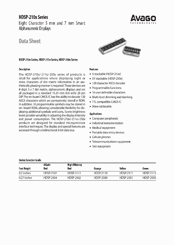 HDSP-2107_1061967.PDF Datasheet