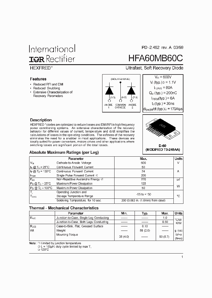 HFA60MB60C_1151200.PDF Datasheet