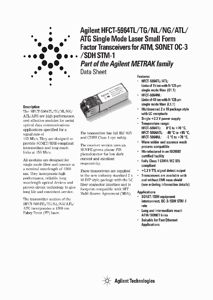 HFCT-5964TG_1096882.PDF Datasheet