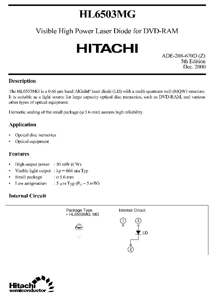 HL6503MG_1250128.PDF Datasheet