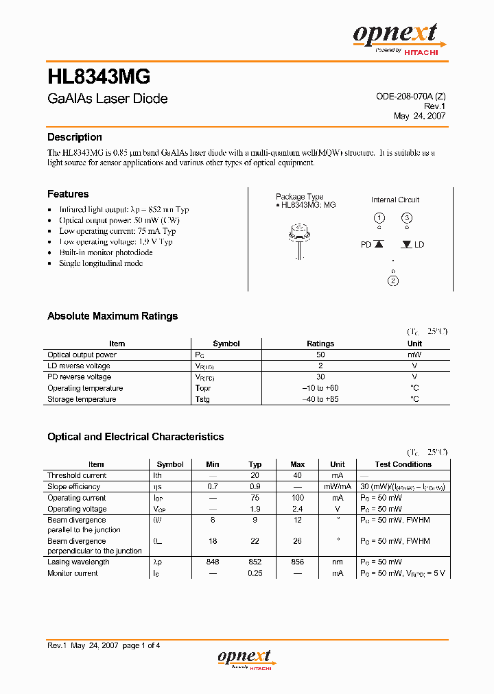 HL8343MG_1250157.PDF Datasheet