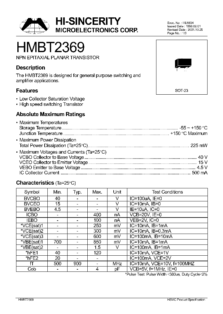 HMBT2369_1250470.PDF Datasheet