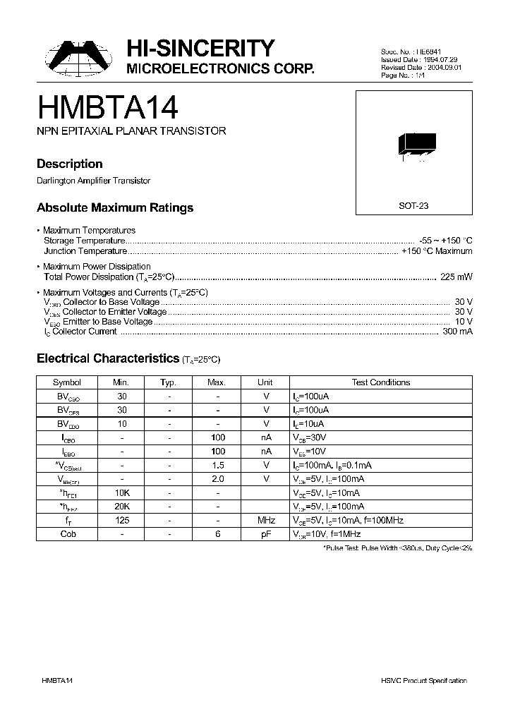 HMBTA14_1161564.PDF Datasheet