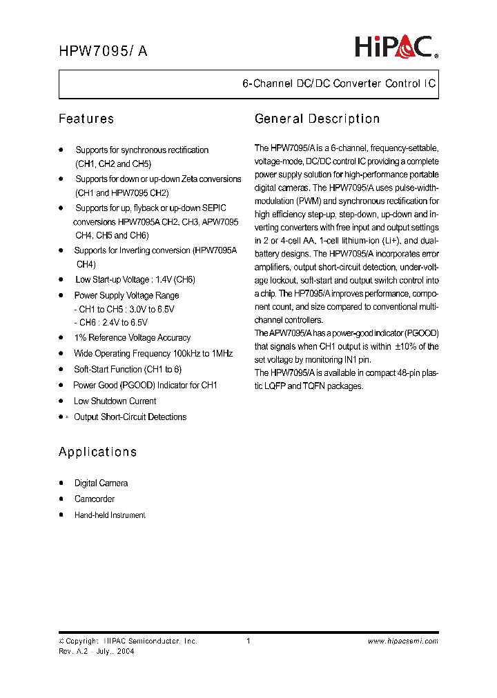 HPW7095A_1251015.PDF Datasheet