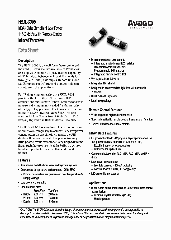 HSDL-3005_1092125.PDF Datasheet