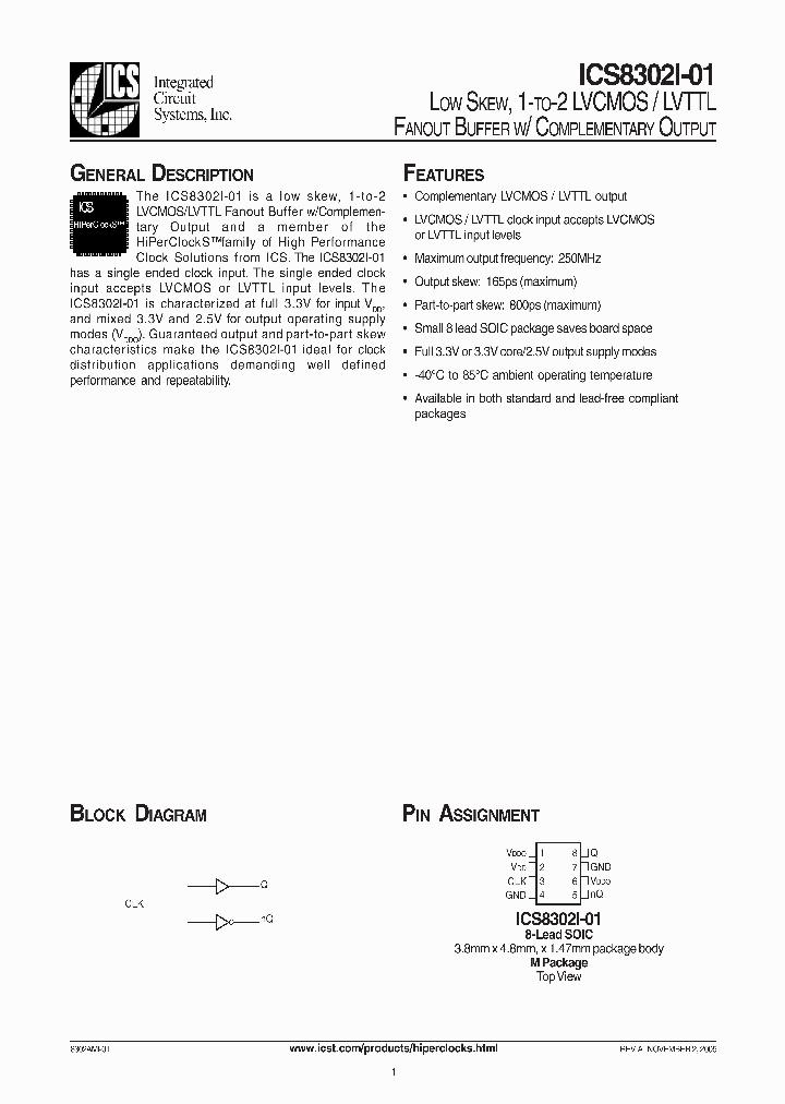 ICS8302I-01_1252887.PDF Datasheet