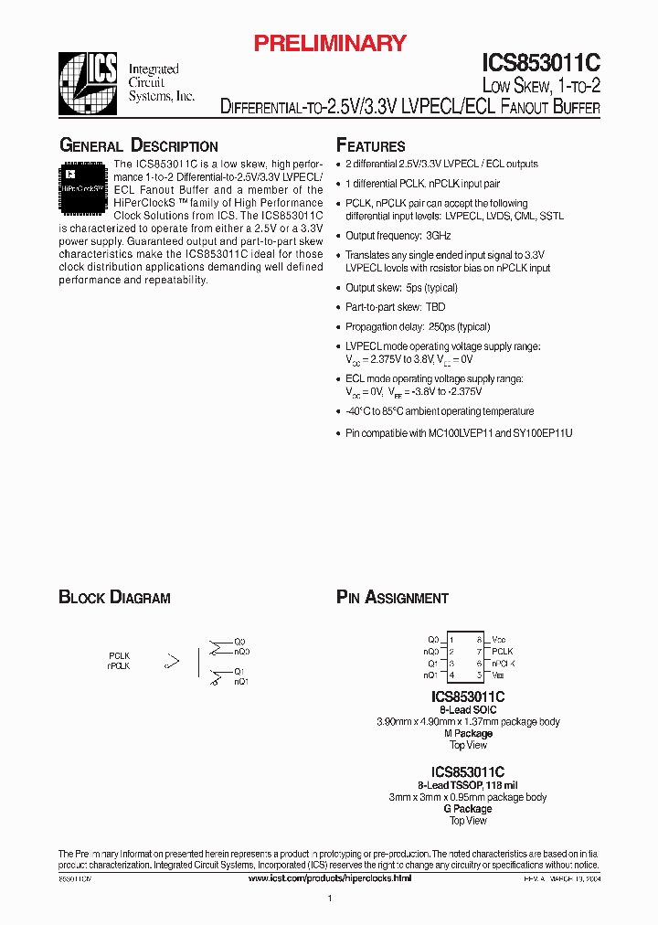 ICS853011CMT_1253094.PDF Datasheet