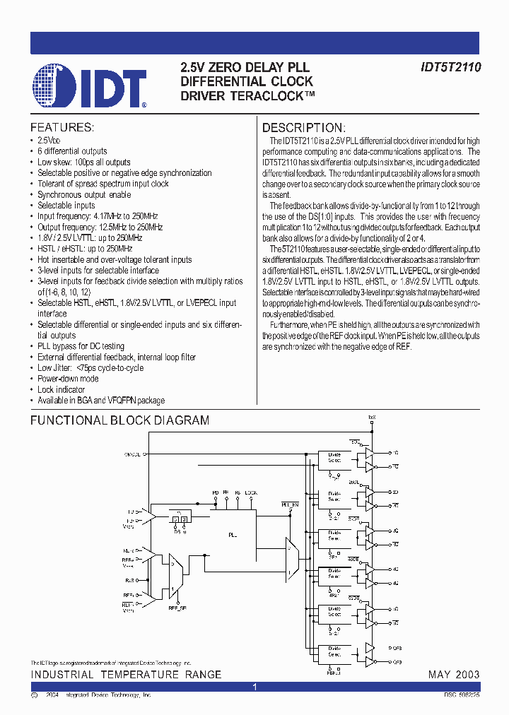 IDT5T2110NLI_1253663.PDF Datasheet