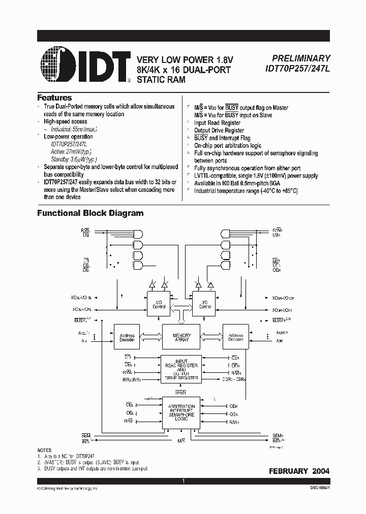 IDT70P257L55BYI_1253731.PDF Datasheet