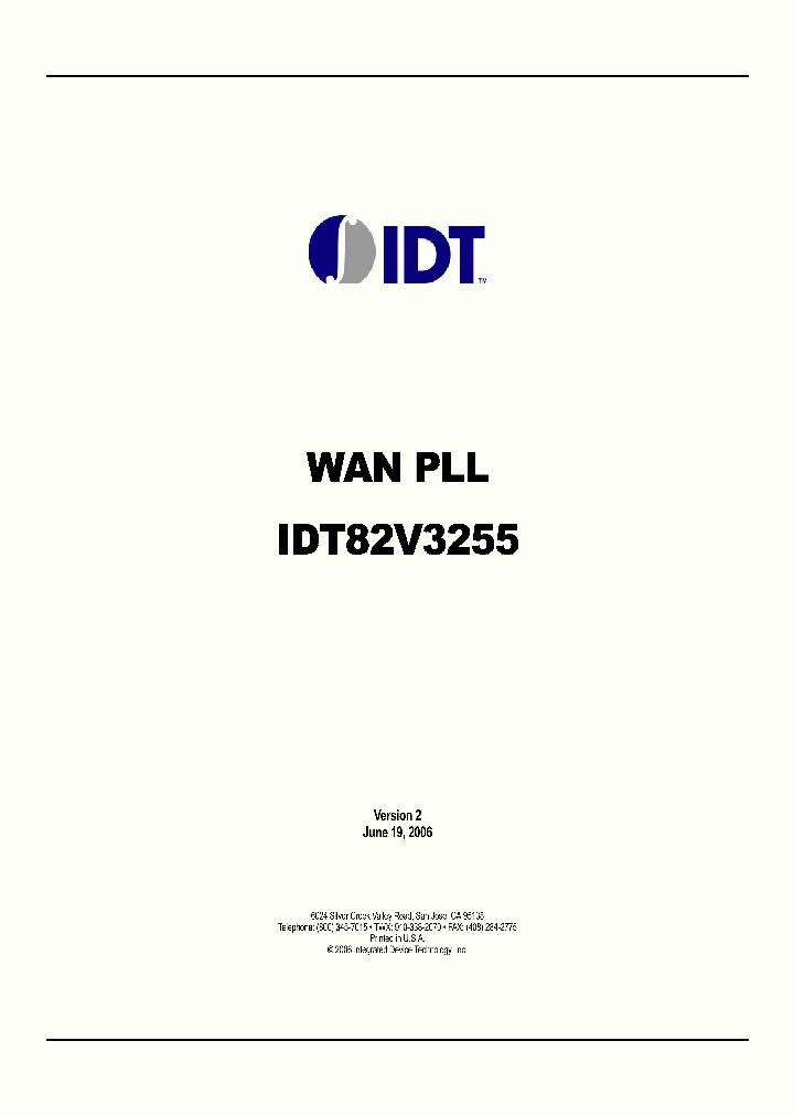 IDT82V3255_1057976.PDF Datasheet