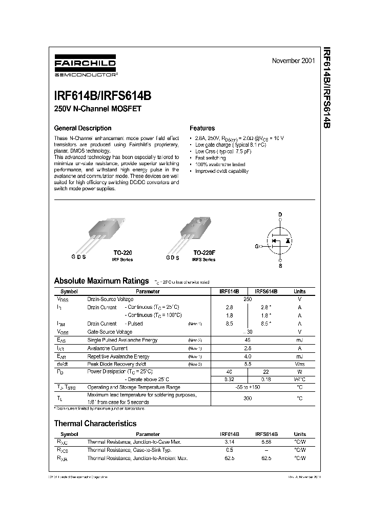 IRF614B_1255458.PDF Datasheet