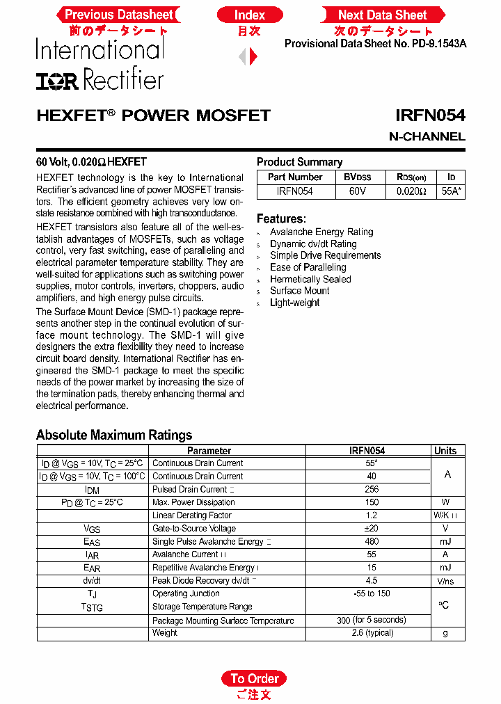 IRFN054_1255952.PDF Datasheet