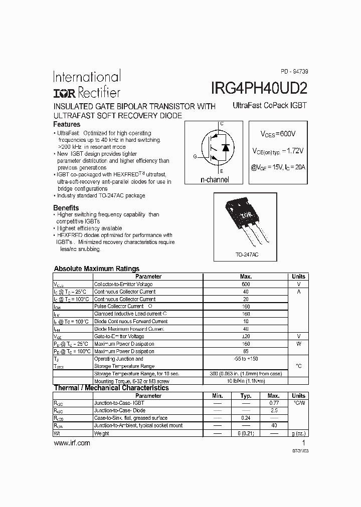 IRG4PH40UD2_1145839.PDF Datasheet