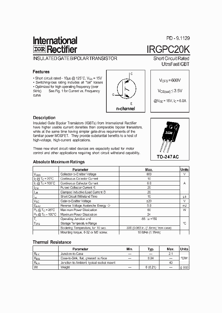 IRGPC20K_1256487.PDF Datasheet
