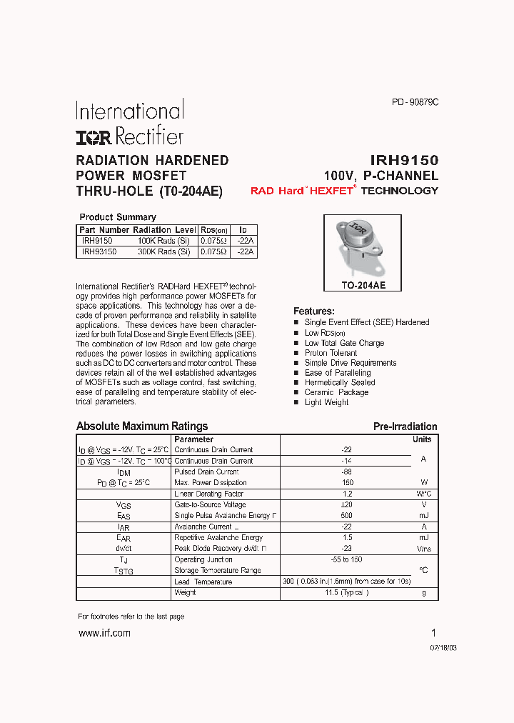 IRH93150_1256546.PDF Datasheet