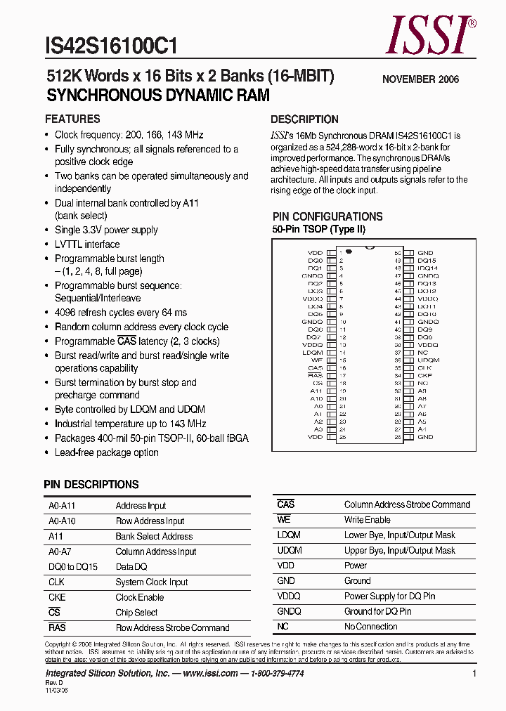 IS42S16100C1-7B_1184184.PDF Datasheet