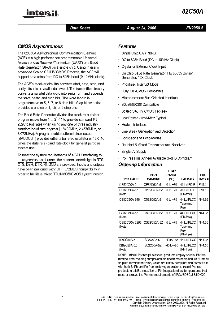 IS82C50A-5Z_785658.PDF Datasheet