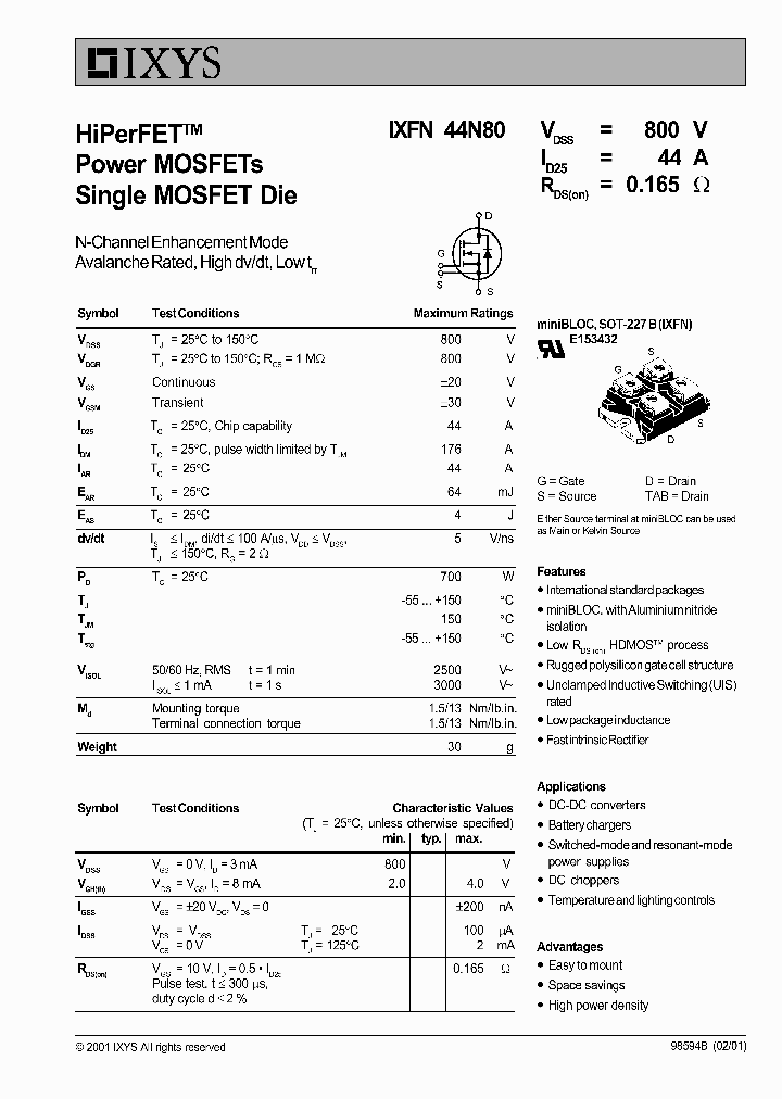 IXFN44N80_1258027.PDF Datasheet