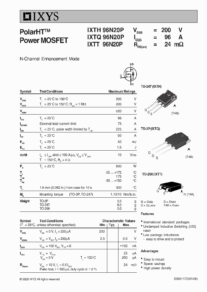 IXTT96N20P_1258291.PDF Datasheet