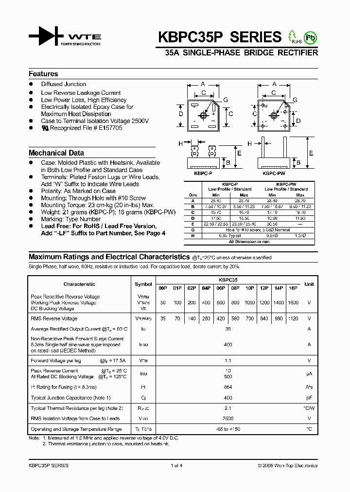 KBPC35P_1259947.PDF Datasheet