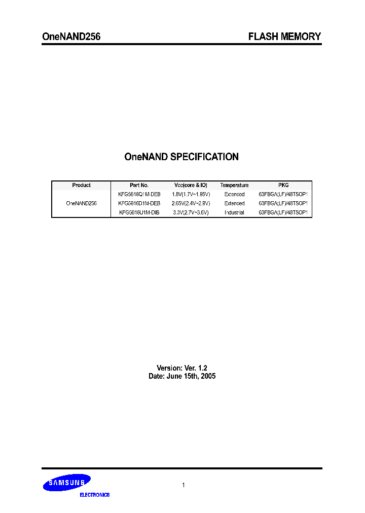 KFG5616U1M-DIB_1260301.PDF Datasheet