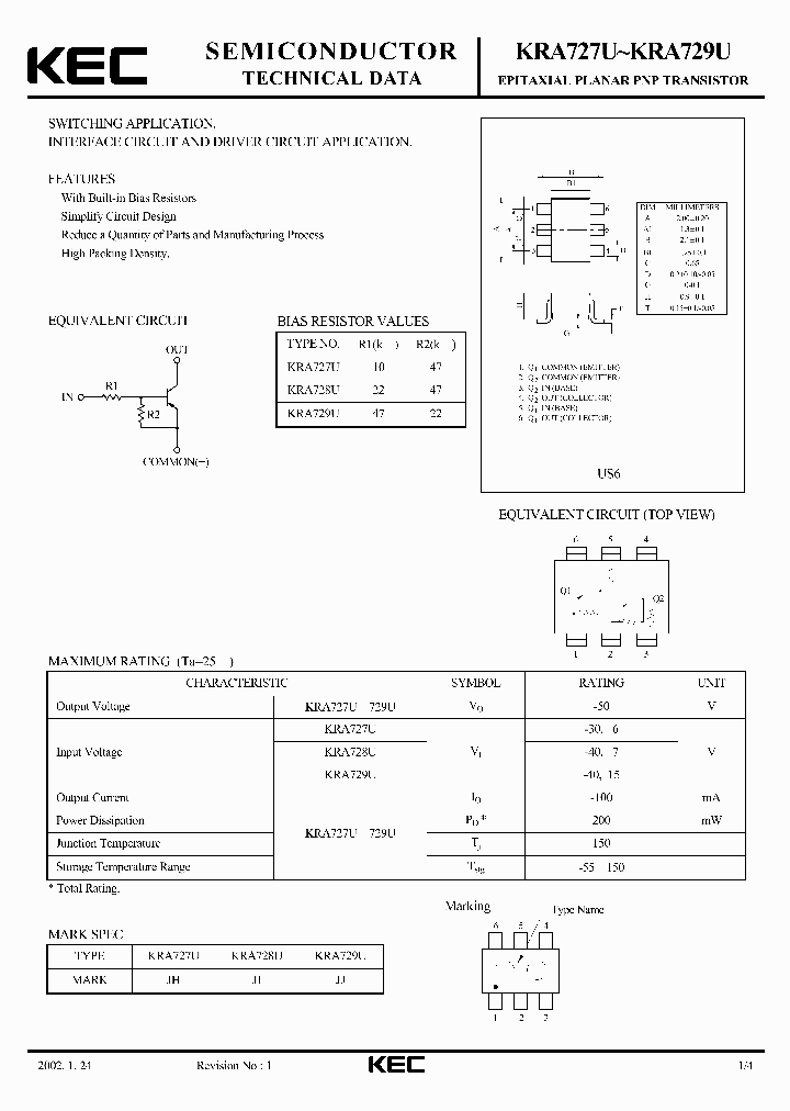 KRA729U_1260912.PDF Datasheet