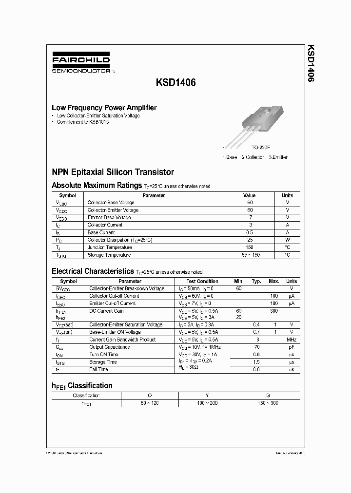 KSD1406_1070147.PDF Datasheet