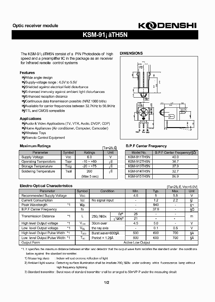 KSM-915TH5N_1261441.PDF Datasheet