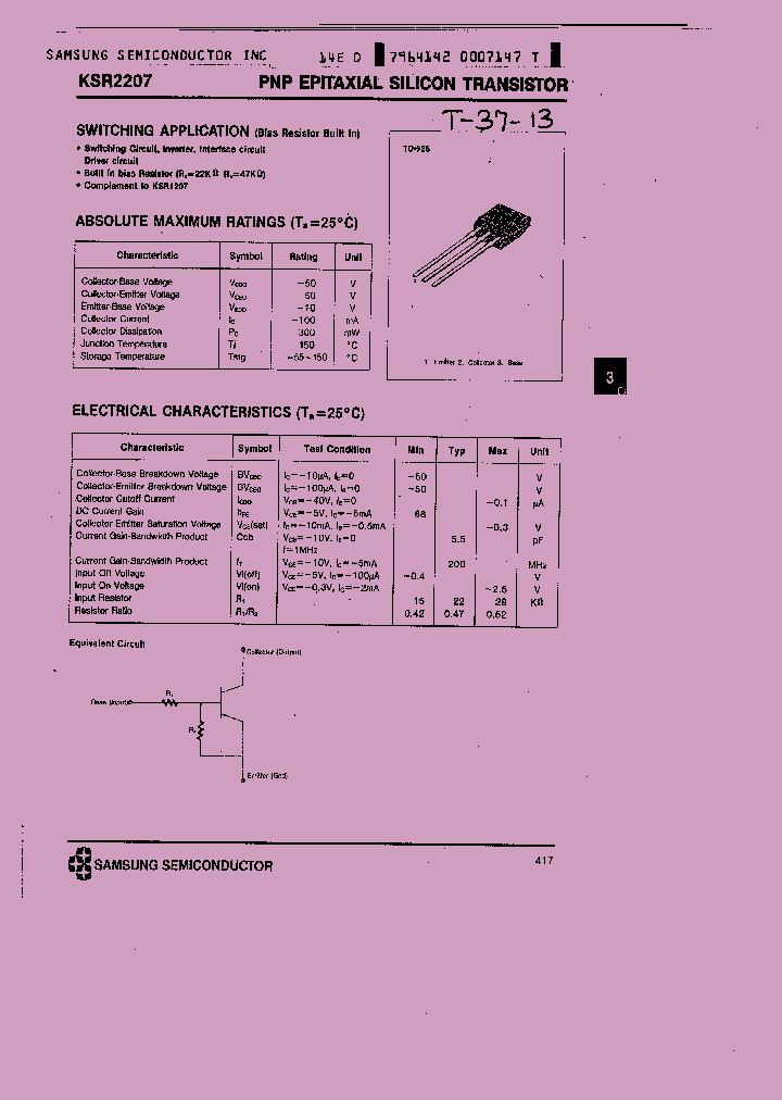 KSR2207_1261527.PDF Datasheet