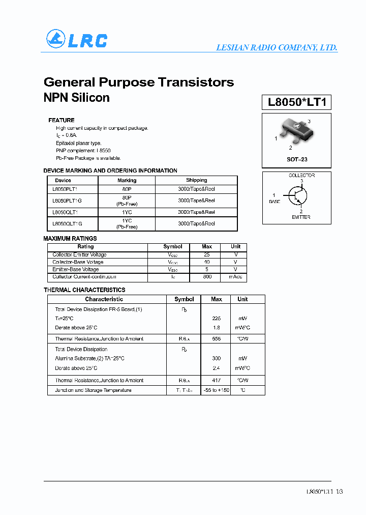 L8050QLT1G_1262494.PDF Datasheet