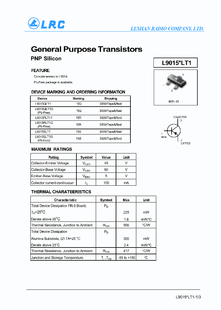 L9015SLT1G_1262534.PDF Datasheet