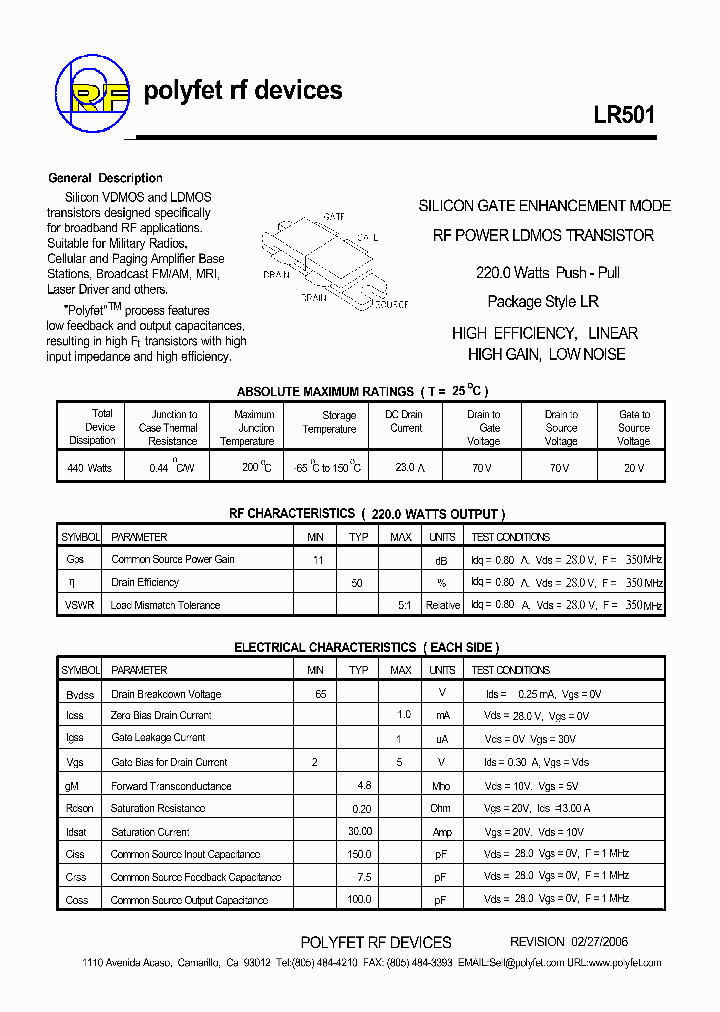 LR501_1267155.PDF Datasheet