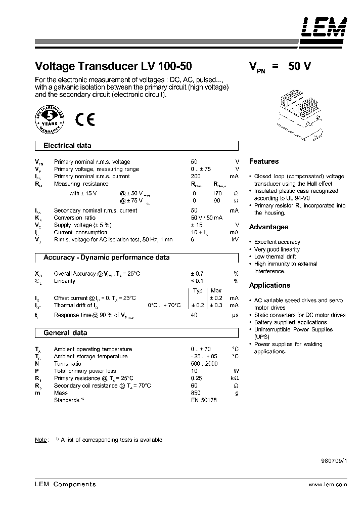 LV100-50_1268524.PDF Datasheet