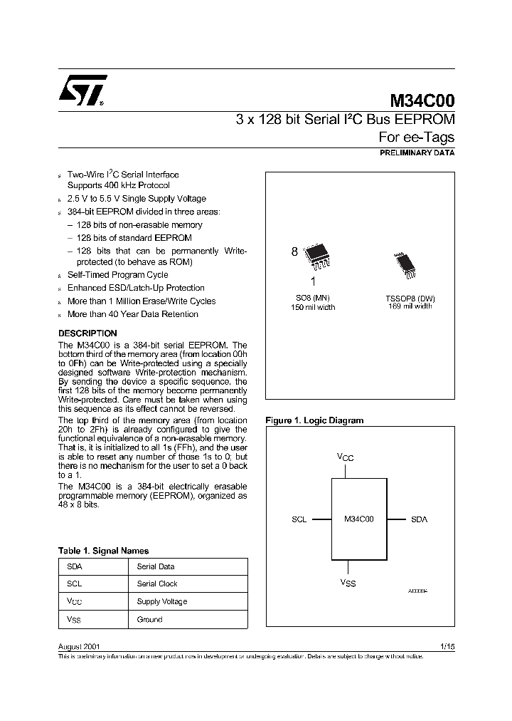 M34C00MN_1269334.PDF Datasheet