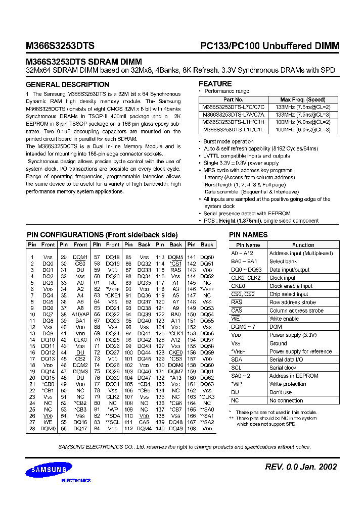 K4S560832D-TC1H_1188089.PDF Datasheet