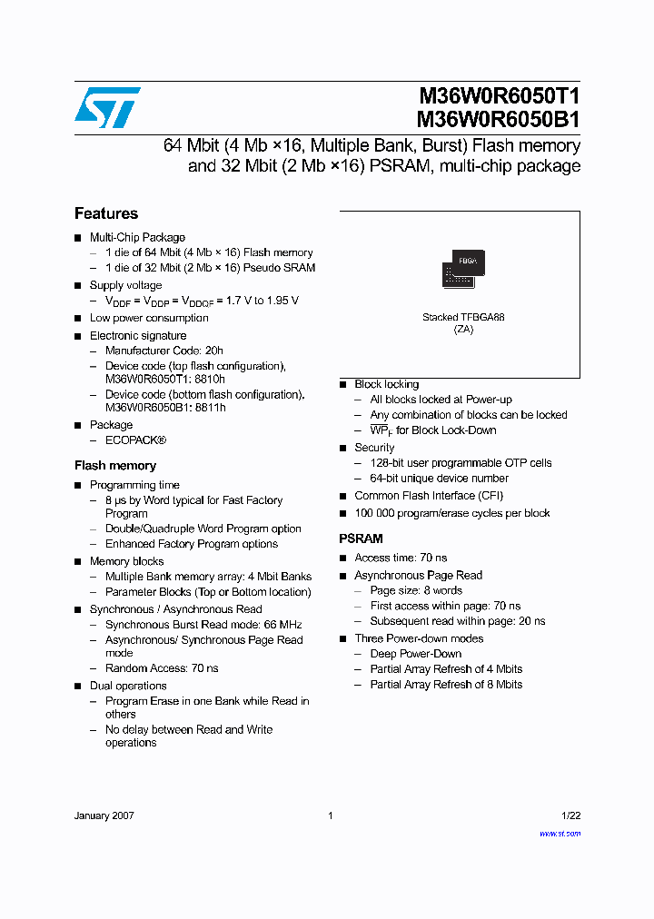 M36W0R6050B1_1185563.PDF Datasheet