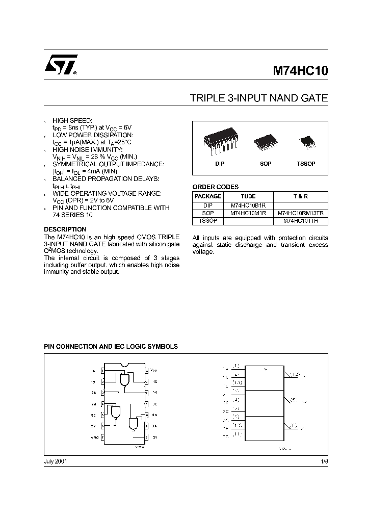 M74HC10TTR_1270695.PDF Datasheet