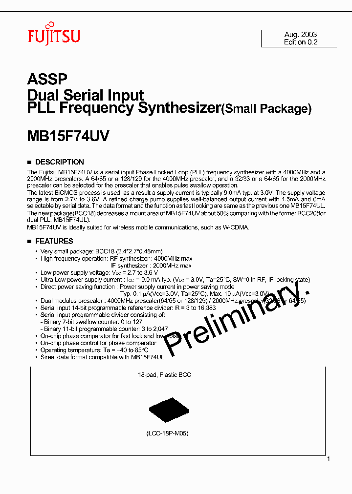 MB15F74UV_1274433.PDF Datasheet