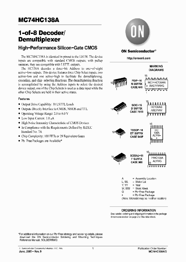 MC74HC138ADG_725502.PDF Datasheet