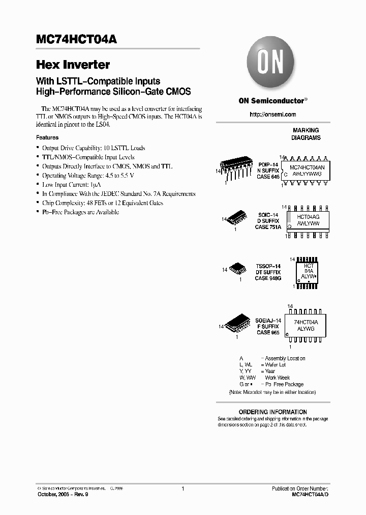 MC74HCT04ADG_612217.PDF Datasheet