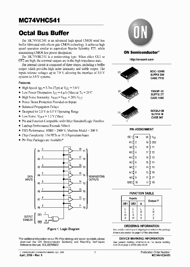 MC74VHC541DTG_750563.PDF Datasheet