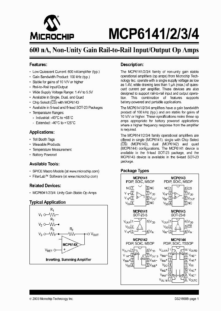 MCP6144T-EST_1277987.PDF Datasheet