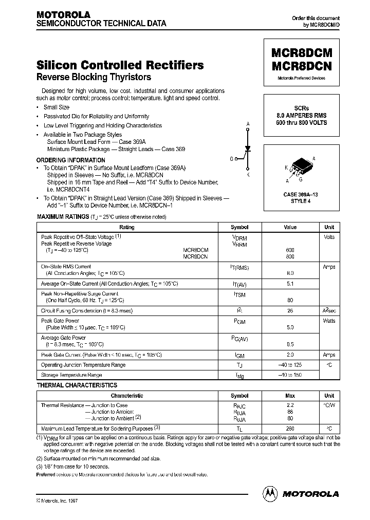 MCR8DCN_1278073.PDF Datasheet