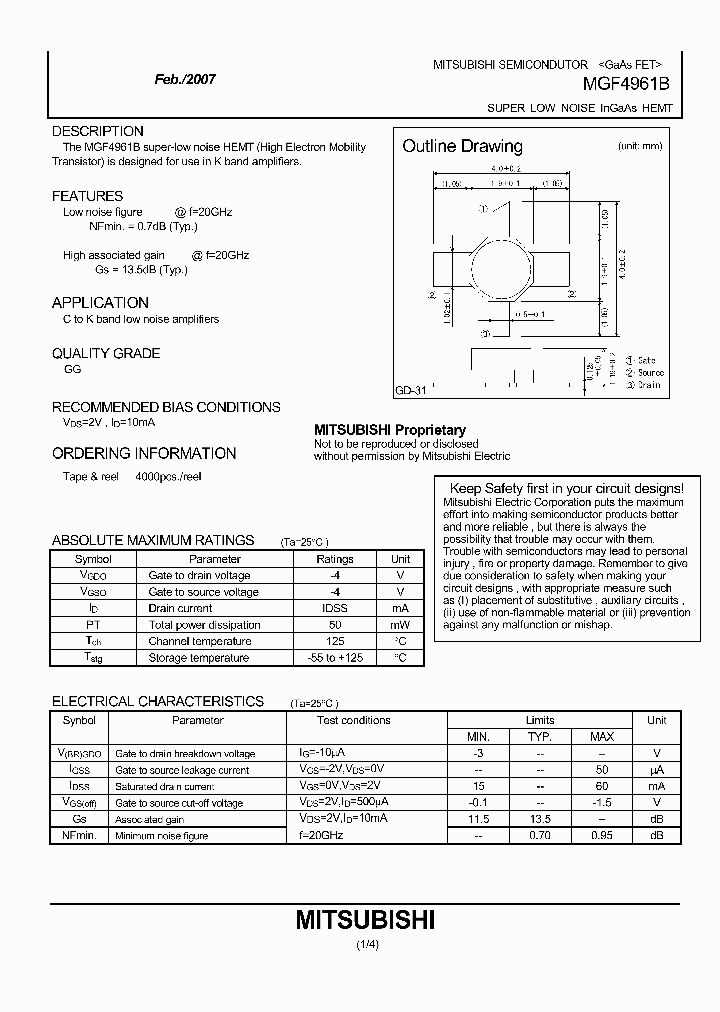 MGF4961B_796207.PDF Datasheet