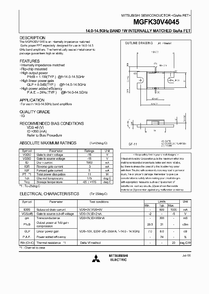 MGFK30V404505_1278788.PDF Datasheet