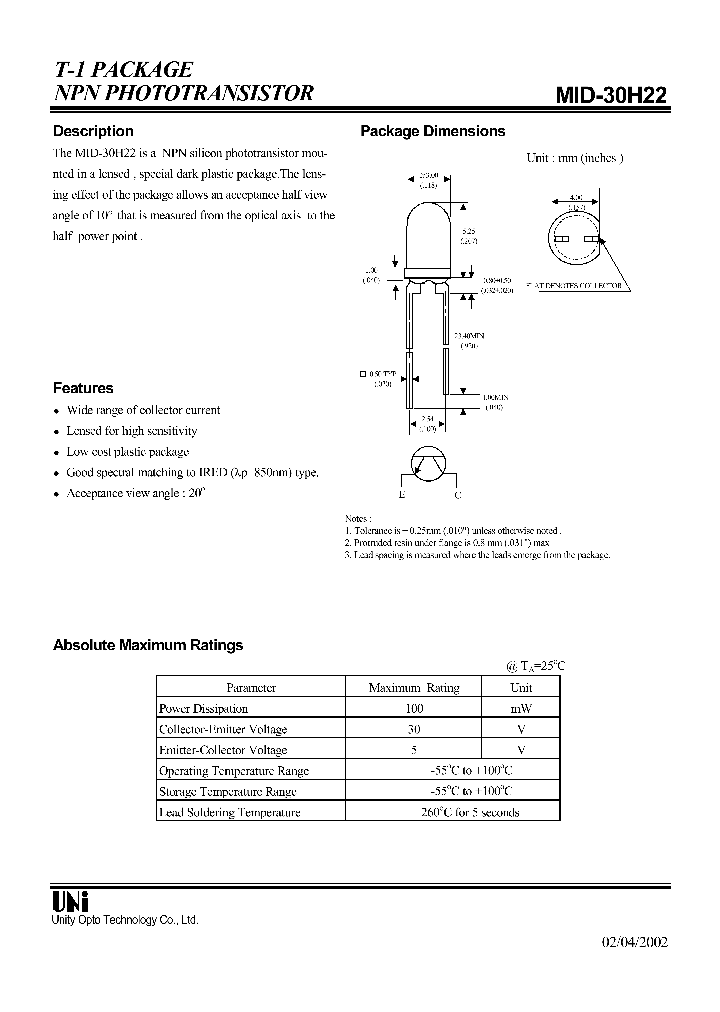 MID-30H22_1279540.PDF Datasheet