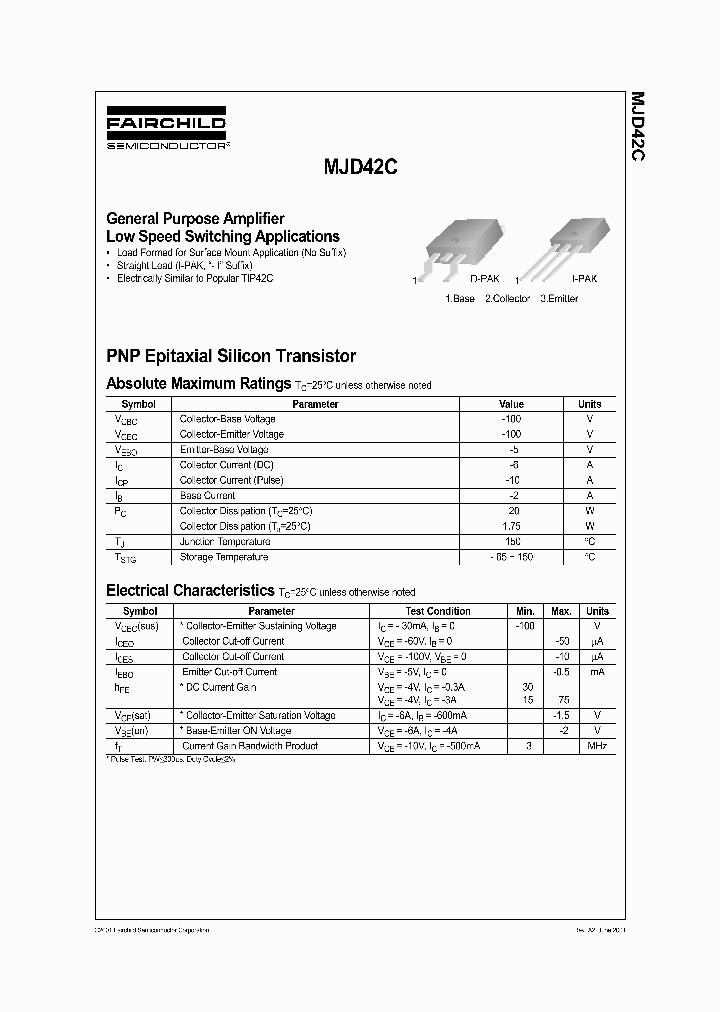 MJD42CTF_1279891.PDF Datasheet